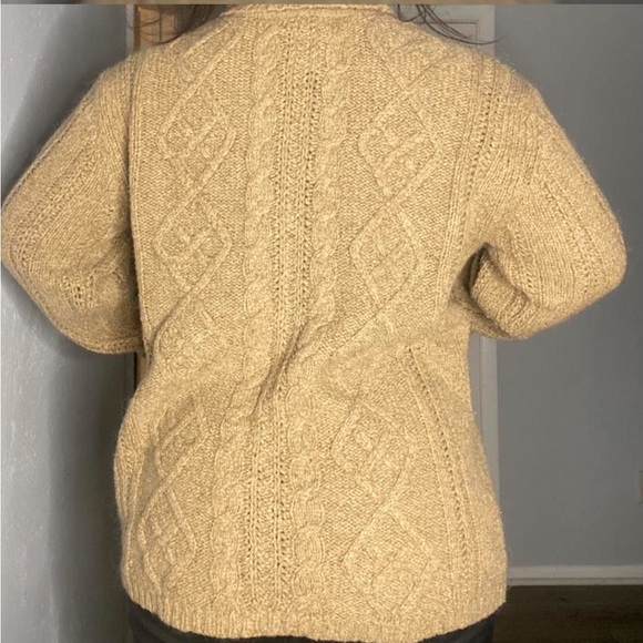 Vintage Disney Winnie The Pooh Oversized Cable Knit Turtleneck Sweater - Picture 3 of 3